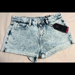 Low Rise Button-Front Shorts